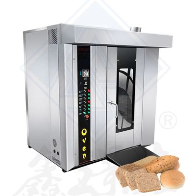 16 bandejas de gas horno de horneado de pan rotativo para panadería Tienda de panadería Equipos de la industria alimentaria