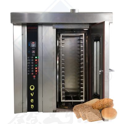 16 bandejas Capacidad horno de gas de panadería para hornear y rotisería en entornos industriales