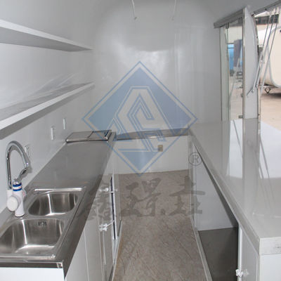 Camión de comida callejera al aire libre de 300 cm de eje único Camión comercial de helados, refrigerios y bebidas