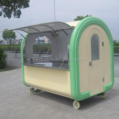 Materiales utilizados en carritos de comida móviles económicos para café y rosquillas