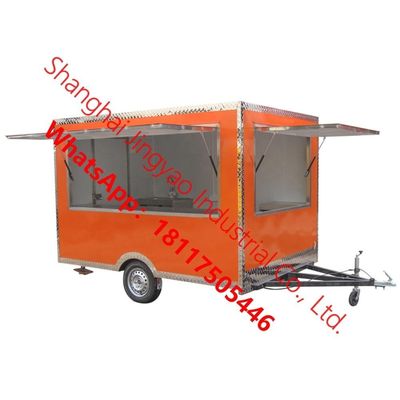 Agua Materia prima 1.5kw Carreta de comida móvil/camión de comida vendedor/remolque de comida móvil JY-BT300