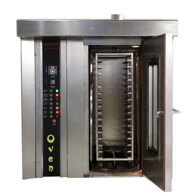Máquina de procesamiento de alimentos 32 bandejas Horno de pizza rotativo para equipos completos de panadería