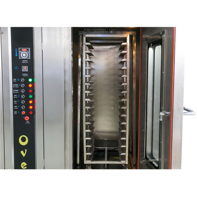 Máquina de procesamiento de alimentos 32 bandejas Horno de pizza rotativo para equipos completos de panadería