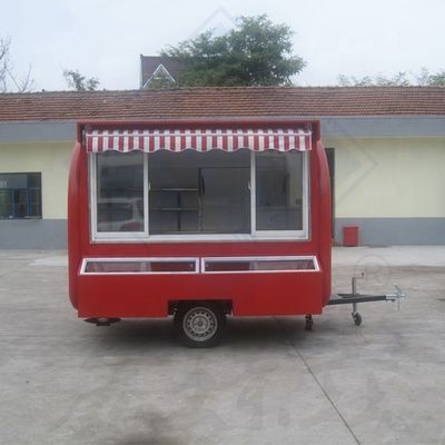 Trailer de comida móvil de concesión rápida con cocina llena de acero galvanizado y 200 sets