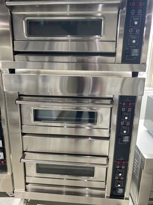 Horno de horneado de pan industrial de 3 pisos y 9 bandejas de piedra para hornear pan torta tostada