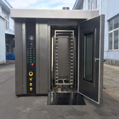 1800*2000*2200mm Alta productividad 32 bandejas Diesel Pan horno rotativo para la pastelería