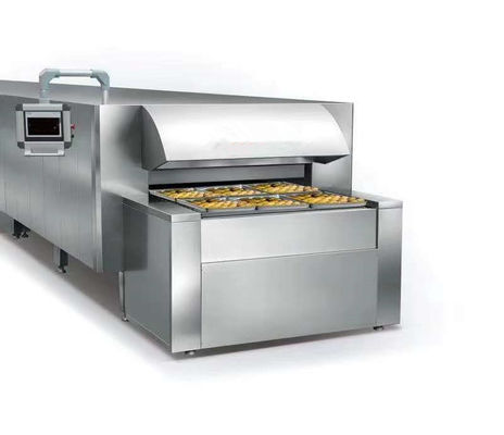 Tiendas de alimentos y bebidas Panadería industrial Horno de túnel Línea de producción 100-200 kg/h Capacidad