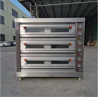 Tiendas de alimentos y bebidas Horno de gas de varios pisos para hornear pan Pizza Bagueta de carne en la horneada
