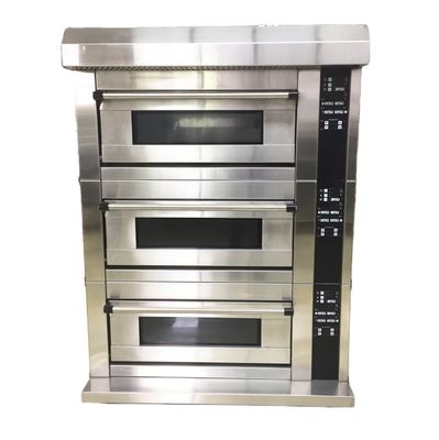 Horno de gas industrial de alta productividad para hornear pan y pizza en el entorno hotelero