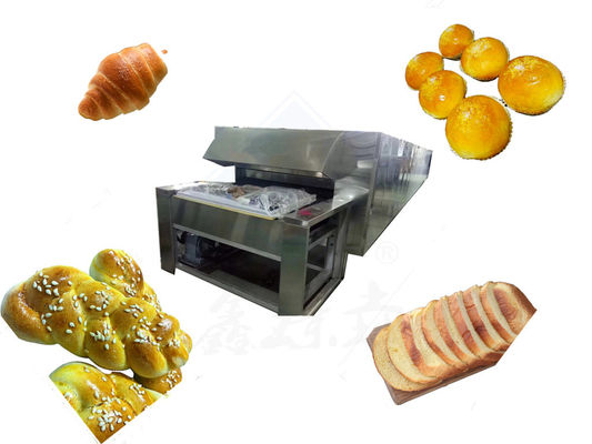 Operación automática de la línea de horno de túnel de galletas de pan con equipo de panadería