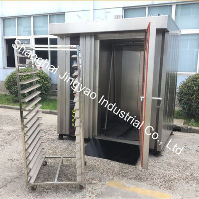 Equipo de panadería de gas 34 y 68 bandejas Horno giratorio de aire caliente para hornear 200 kg/por pan