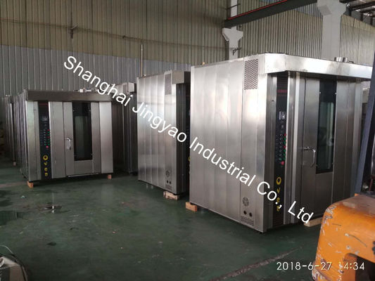 Equipo de panadería de gas 34 y 68 bandejas Horno giratorio de aire caliente para hornear 200 kg/por pan