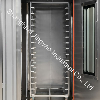 Equipo de panadería de gas 34 y 68 bandejas Horno giratorio de aire caliente para hornear 200 kg/por pan