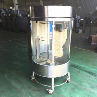 Horno de pato asado de gas de carbón circular de 120 kg comercial con soporte en línea después del servicio