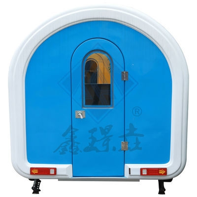 Camión de comida móvil cuadrado de modelo redondo industrial personalizado con ejes simples / dobles de 6M