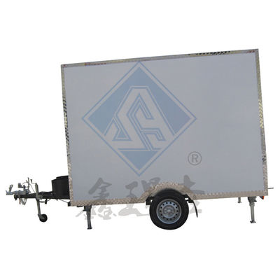 2.2M Un solo / doble eje modelo redondo camión de comida móvil diseño personalizado con dosel