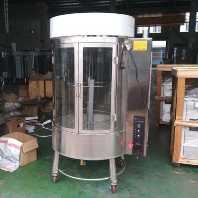 Apoyo en línea Roasting de pato completo máquina de horno eléctrico y de gas equipo de parrilla de pollo rotativo