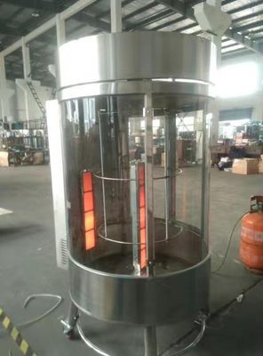 Apoyo en línea Roasting de pato completo máquina de horno eléctrico y de gas equipo de parrilla de pollo rotativo