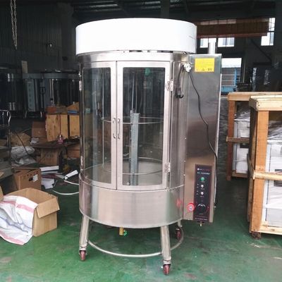 Apoyo en línea Roasting de pato completo máquina de horno eléctrico y de gas equipo de parrilla de pollo rotativo