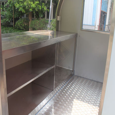 Camión de alimentos cuadrado para un solo / doble eje de 3,5 metros