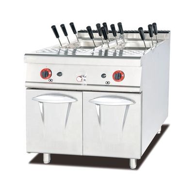 6 Fuego de gas de quemador con material de superficie de acero inoxidable y horno de panadería