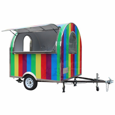 Camión de alimentos móvil cuadrado de modelo redondo industrial personalizado 2.8M de ejes simples o dobles