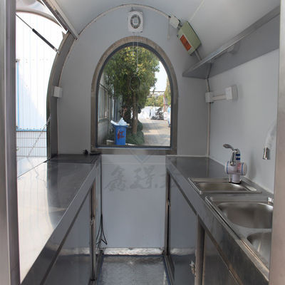 Camión de comida móvil cuadrado de modelo redondo industrial personalizado 2.2M de ejes simples/dobles