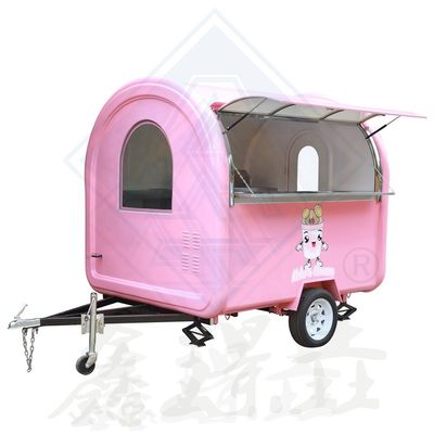 Camión de comida móvil industrial redondo para venta al aire libre