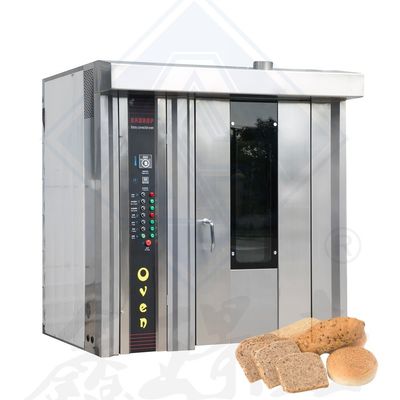 Fuente de calefacción eléctrica/diésel/gas 32 bandejas Horno rotativo automático para hornear pan Pita
