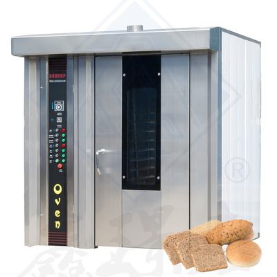 Fuente de calefacción eléctrica/diésel/gas 32 bandejas Horno rotativo automático para hornear pan Pita
