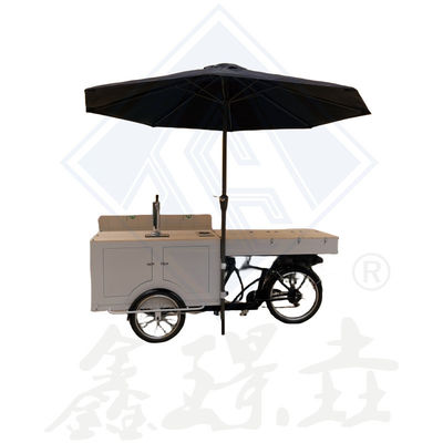 Función de maquinaria de productos pequeños Vender ruedas de comida callejera 3 bicicletas para pan y frutas