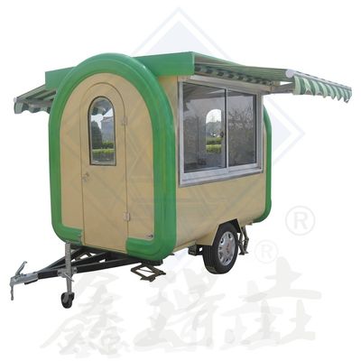 Acero galvanizado de eje único/doble 300 camión móvil de comida con dosel