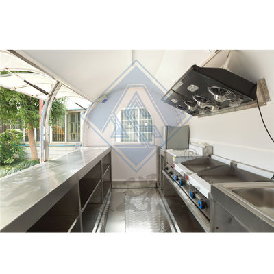 Diseño 450 Camión de comida móvil industrial personalizado con techo redondo