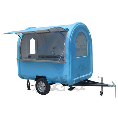 Comida para comer industrial 220CM Camión de comida móvil con techo y diseño de modelo redondo