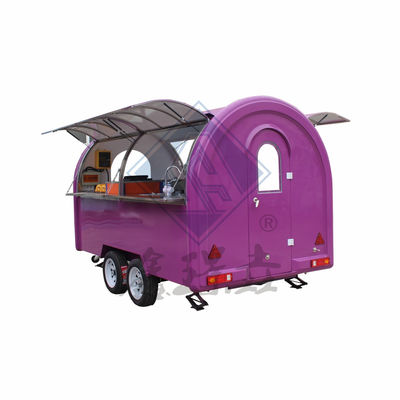 Camión de comida móvil de eje único/doble con dosel y equipos de cocina personalizados
