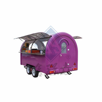 Camión de comida móvil de eje único/doble con dosel y equipos de cocina personalizados