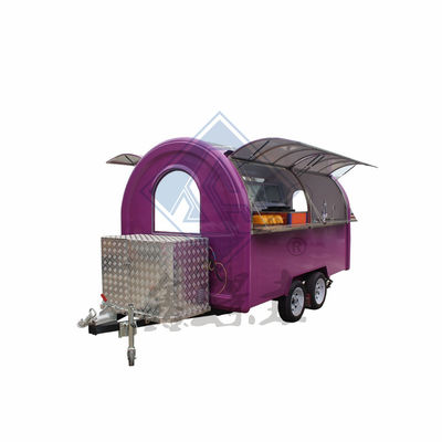 Camión de comida móvil de eje único/doble con dosel y equipos de cocina personalizados