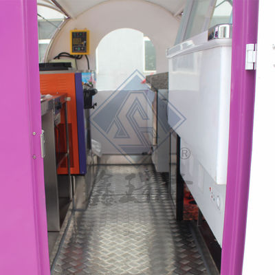 Camión de comida móvil de eje único/doble con dosel y equipos de cocina personalizados