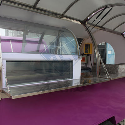 Camión de comida móvil de eje único/doble con dosel y equipos de cocina personalizados