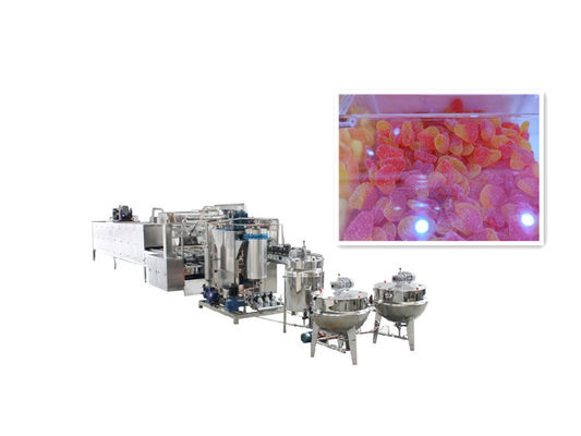 Línea automática de producción de máquinas de caramelo de goma de 300 kg/h para la fabricación de chulequitos de oso