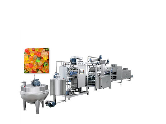 Línea automática de producción de máquinas de caramelo de goma de 300 kg/h para la fabricación de chulequitos de oso