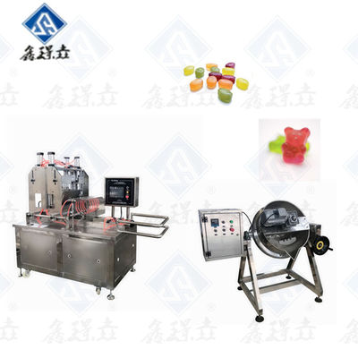 Línea de producción automática de caramelos gomosos de acero inoxidable para chupetes de doble color