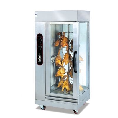 Aplicación de cocina de estilo avanzado Gas independiente Dos lámparas completas Rotisserie para ovejas y cerdos