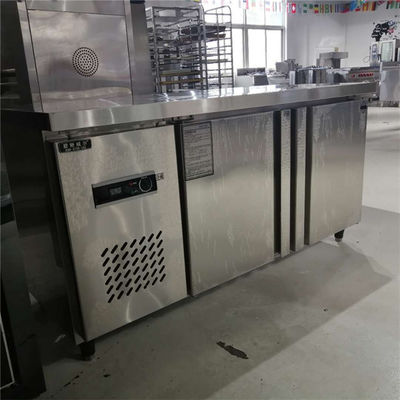 50-300L Capacidad de acero inoxidable 4 cajones congelador gabinete mesa de trabajo contador de arriba 110V
