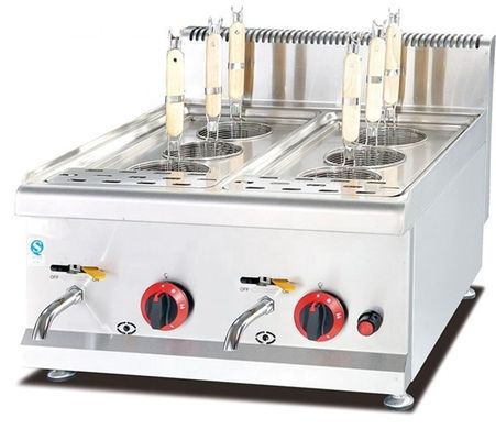 Elegante máquina de gas de mesa de acero inoxidable para cocinar