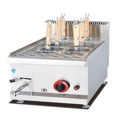 Elegante máquina de gas de mesa de acero inoxidable para cocinar