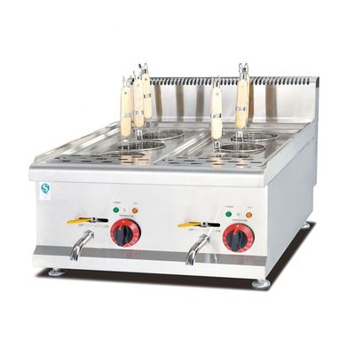Elegante máquina de gas de mesa de acero inoxidable para cocinar