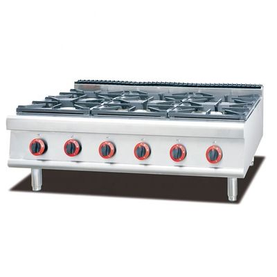 Estufas de cocina comercial independientes con 4 quemadores y gabinete de almacenamiento