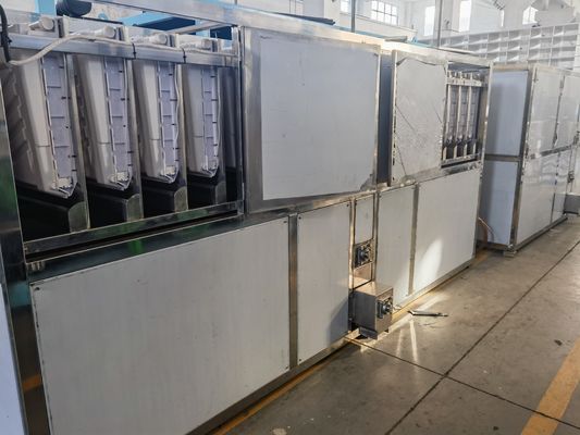 Inicio 10 toneladas de agua refrigeración máquina de hielo cubo fabricante de hielo con capacidad de almacenamiento de hielo 1000kg