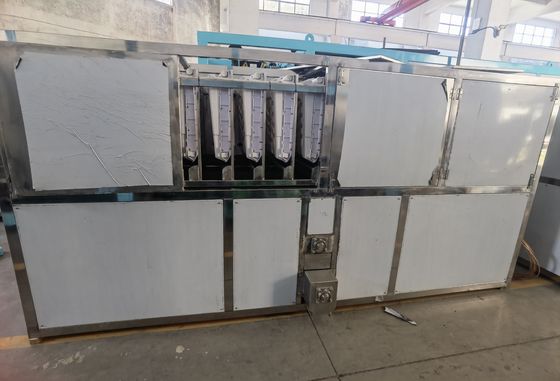Inicio 10 toneladas de agua refrigeración máquina de hielo cubo fabricante de hielo con capacidad de almacenamiento de hielo 1000kg